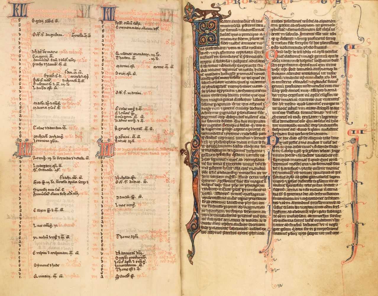Lot 1 - Bible. Illuminated manuscript on vellum,
