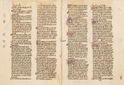 Lot 3 - Index of Thomas Aquinas (1225-1274). Catena aurea in quatuor Evangelia