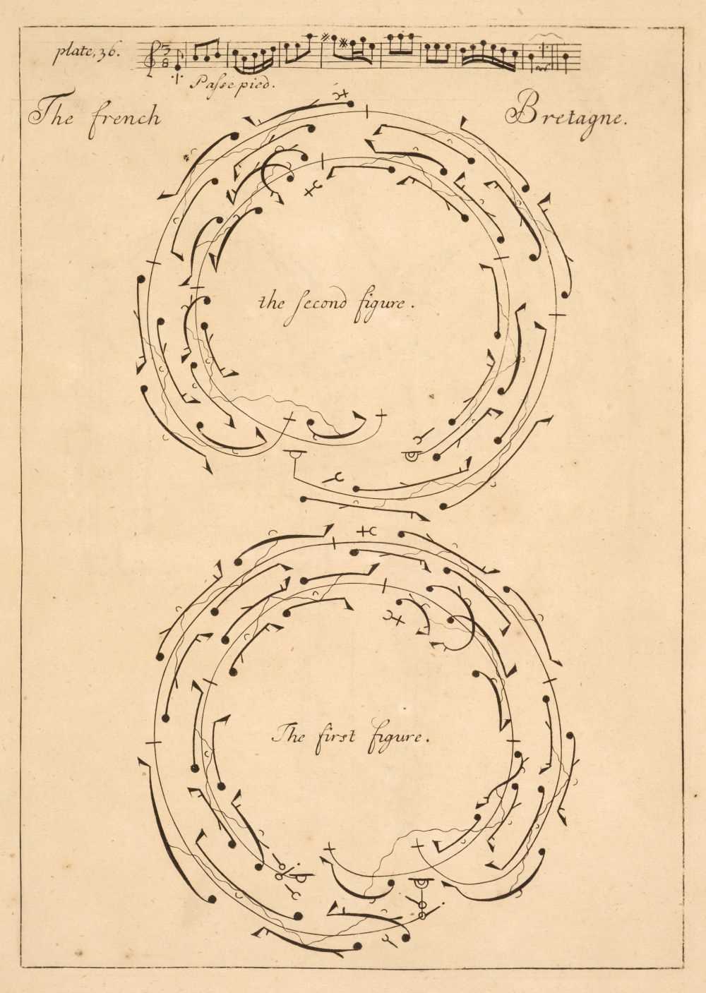 Lot 110 - Feuillet (Raoul-Auger). The Art of Dancing, demonstrated by Characters and Figures, by P.Siris, 1706