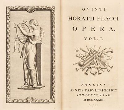 Lot 128 - Horatius Flaccus (Horatius). Opera, 2 volumes,, London: John Pine, 1733