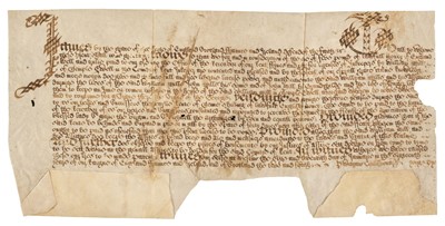 Lot 49 - Kent Inn Licence. A Crown licence (letters patent) to keep an inn, 26 January 1619