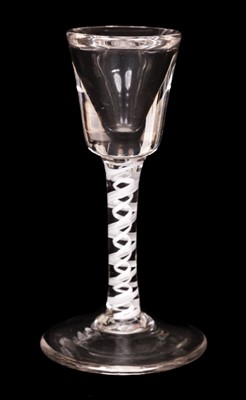 Lot 269 - Drinking Glass. A George III opaque twist Toastmasters glass