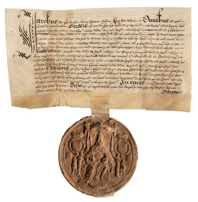 Lot 42 - Somerset Deeds with Great Seal of King James I. A group of 3 vellum deeds, 1611, 1617, 1620