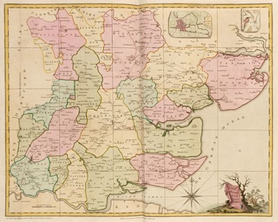 Lot 145 - Morant (Philip). The History and Antiquities of Essex, 1768, EXTRA ILLUSTRATED, 5 volumes + Index