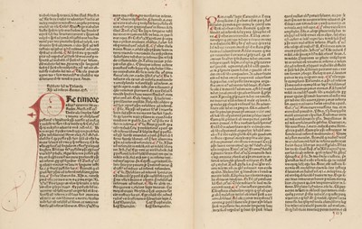 Lot 11 - Leonardus de Utino. Sermones Quadragesimales de legibus, Vicenza, 1479
