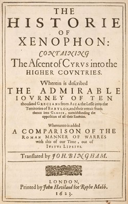 Lot 62 - Xenophon. The Historie of Xenophon..., 1623