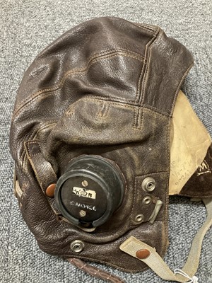 Lot 190 - Flying Helmet. WWII RAF C-Type flying helmet