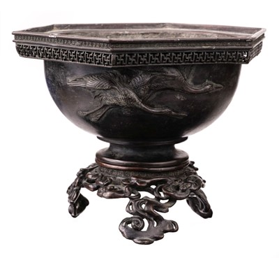 Lot 99 - Koro. Japanese bronze koro (incense burner), Meiji period