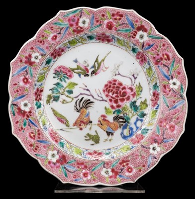 Lot 9 - Chinese famille rose porcelain plate, Qianlong (1735-1795)