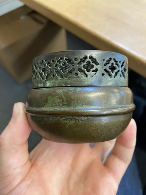 Lot 204 - Hand Warmer. Chinese copper hand warmer, 18th/19th century (mid-Qing Dynasty)