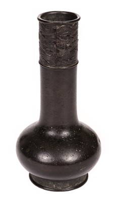 Lot 30 - Chinese bronze bottle vase, Song to Yuan dynasty, 12th-14th century