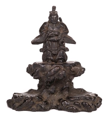 Lot 62 - Bronze Samurai. Japanese bronze samurai warrior, Edo Period