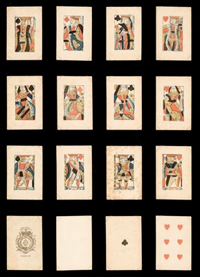 Lot 308 - English playing cards. Early Standard pattern Faro/Bassette pack, Gibson, circa 1799, & 1 other