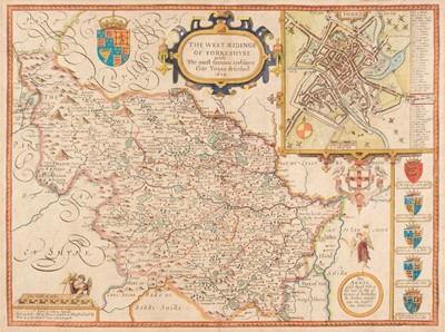 Lot 259 - Yorkshire. A collection of 36 maps, 17th - 19th century