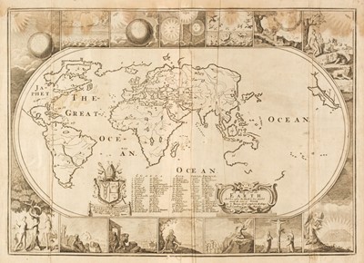 Lot 257 - World. Moxon (Joseph), A Map of all the Earth and how after the Flood..., [1671 or later]