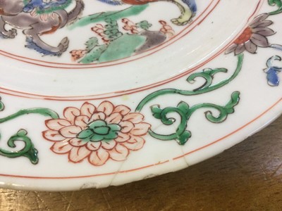 Lot 113 - Plate. Japanese Arita porcelain polychrome plate, Edo Period, 18th Century