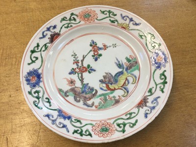 Lot 113 - Plate. Japanese Arita porcelain polychrome plate, Edo Period, 18th Century