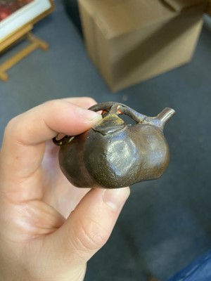 Lot 102 - Water Dropper. Chinese scholar’s bronze water dropper, Qing Dynasty