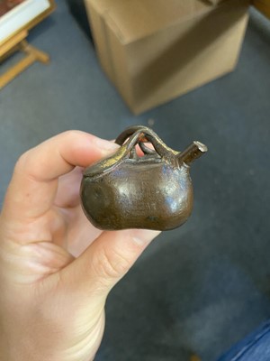 Lot 102 - Water Dropper. Chinese scholar’s bronze water dropper, Qing Dynasty