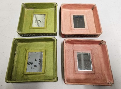 Lot 399 - Beaded boxes. A matching set of 4 trinket boxes, French, early 19th century