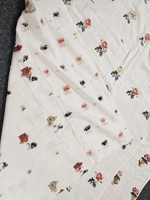 Lot 422 - Fabric. A large piece of fabric with additional wool brocading, circa 1750