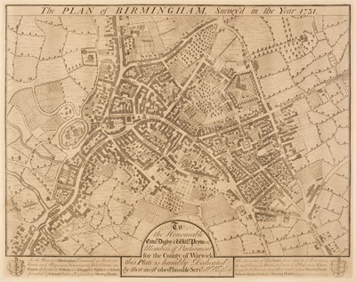 Lot 197 - Birmingham. Westley (W.), The Plan of Birmingham Survey'd in the Year 1731 [1884]