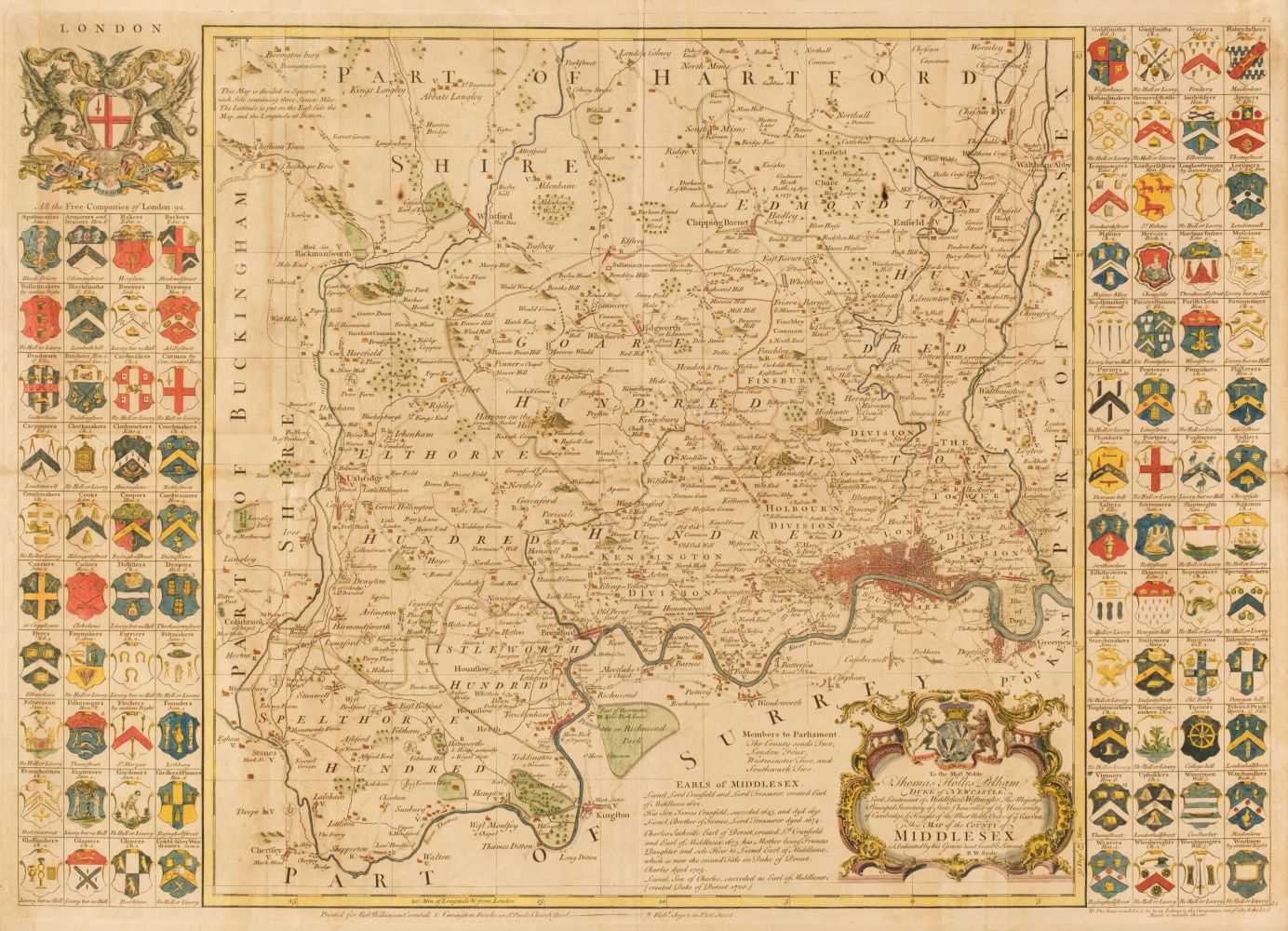 Lot 234 - Middlesex. Seale (R. W.), Map of Middlesex, circa 1765