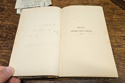 Lot 369 - Shelley (Percy Bysshe). Essays, Letters from Abroad, 2 volumes, 1st edition, 1840