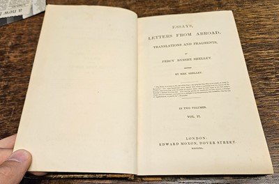 Lot 369 - Shelley (Percy Bysshe). Essays, Letters from Abroad, 2 volumes, 1st edition, 1840