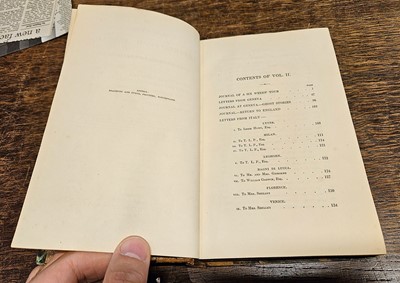 Lot 369 - Shelley (Percy Bysshe). Essays, Letters from Abroad, 2 volumes, 1st edition, 1840