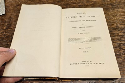 Lot 369 - Shelley (Percy Bysshe). Essays, Letters from Abroad, 2 volumes, 1st edition, 1840