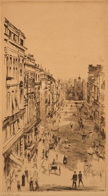 Lot 133 - Whistler (James Abbot McNeill, 1834-1903). St. James's Street, June 1878