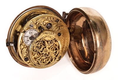 Lot 385 - Pocket Watch. An English 18th century pair case pocket watch by William Howard circa 1780