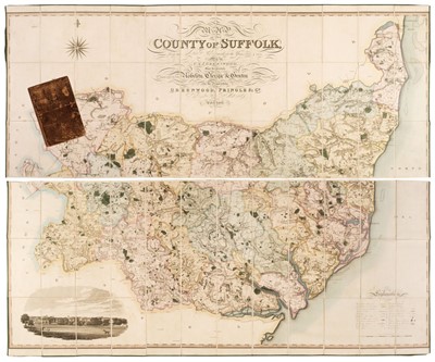 Lot 247 - Suffolk. Greenwood (C. & J.), Map of the County of Suffolk..., September 26th 1825