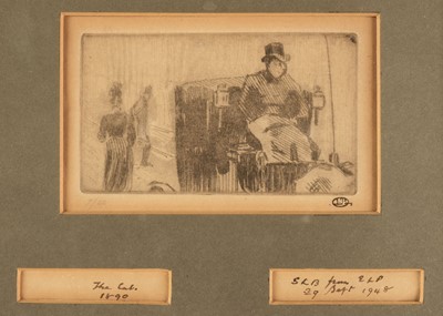 Lot 136 - Pissarro (Lucien, 1863-1944). The Cab, 1890, etching