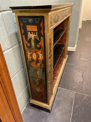 Lot 289 - Bookcase. A Victorian Classical influence painted wood bookcase