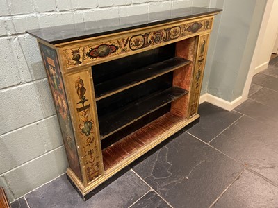 Lot 289 - Bookcase. A Victorian Classical influence painted wood bookcase