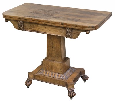 Lot 285 - Table. A William IV rosewood games table