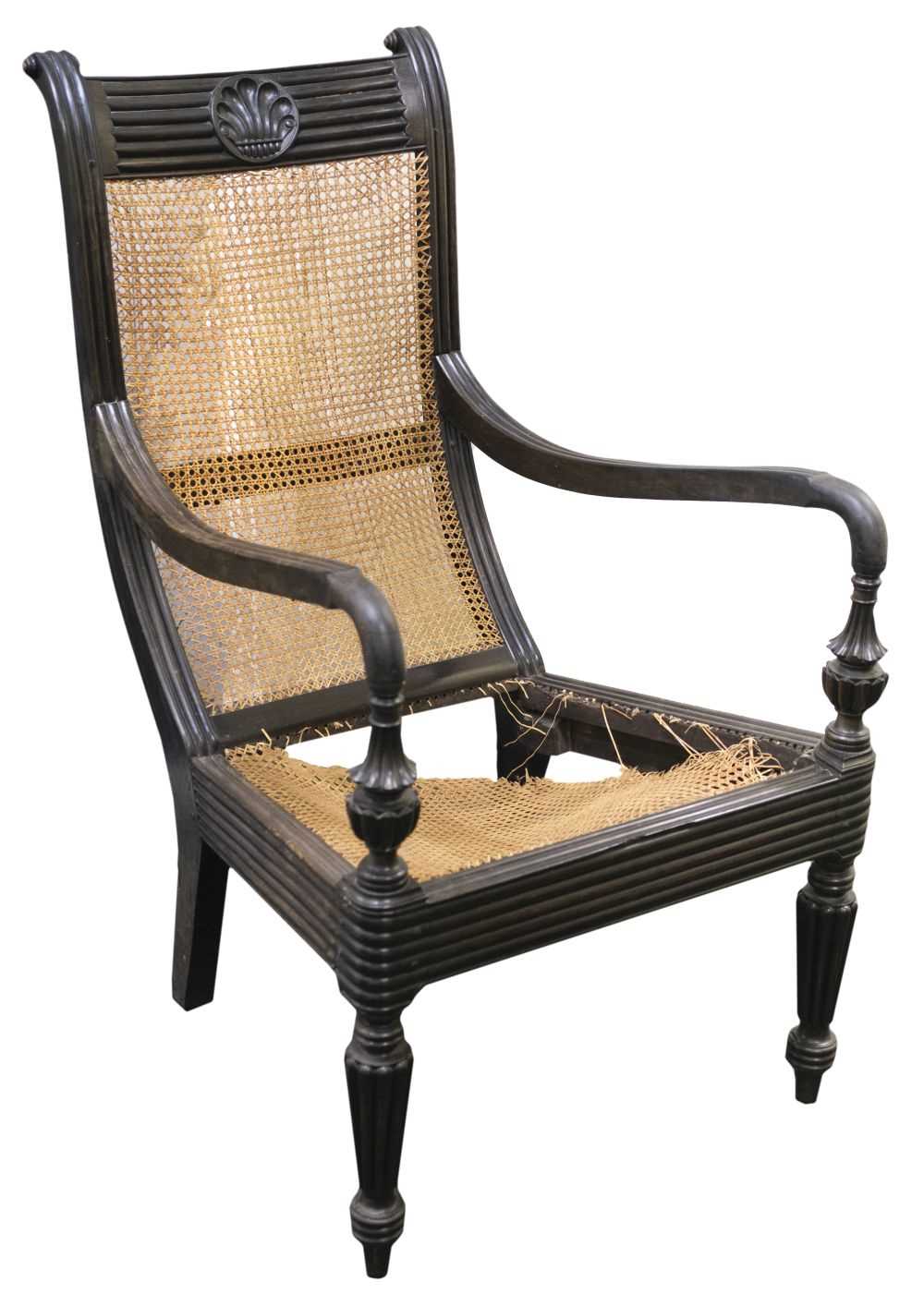 Lot 291 - Chair. A 19th century Anglo-Indian hardwood chair