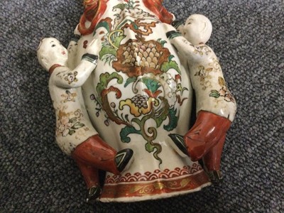 Lot 129 - Wall Vases. Japanese Biping (vases for hanging on the wall), Meiji Period