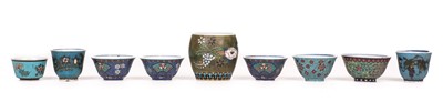 Lot 148 - Teacups. Group of Japanese polychrome teacups, Meiji Period