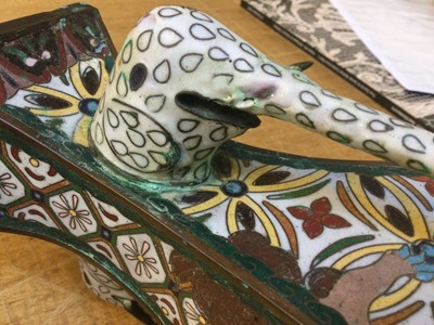 Lot 621 - Vases. A pair of Japanese cloisonné vases, Meiji Period