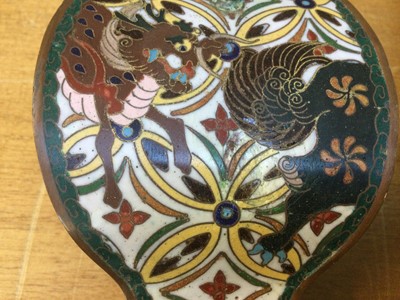 Lot 621 - Vases. A pair of Japanese cloisonné vases, Meiji Period