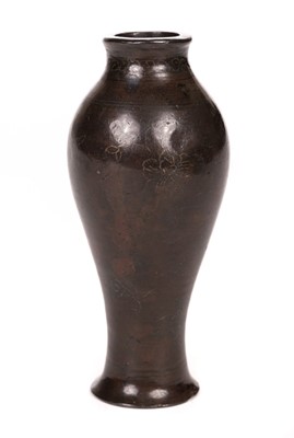 Lot 70 - Vase. Fine Chinese miniature bronze vase for a scholar’s desk