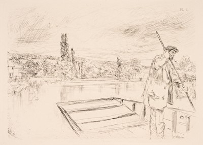Lot 131 - Whistler (James Abbott MacNeill, 1834-1903). The Punt, 1861, & Sketching No. 1, 1861
