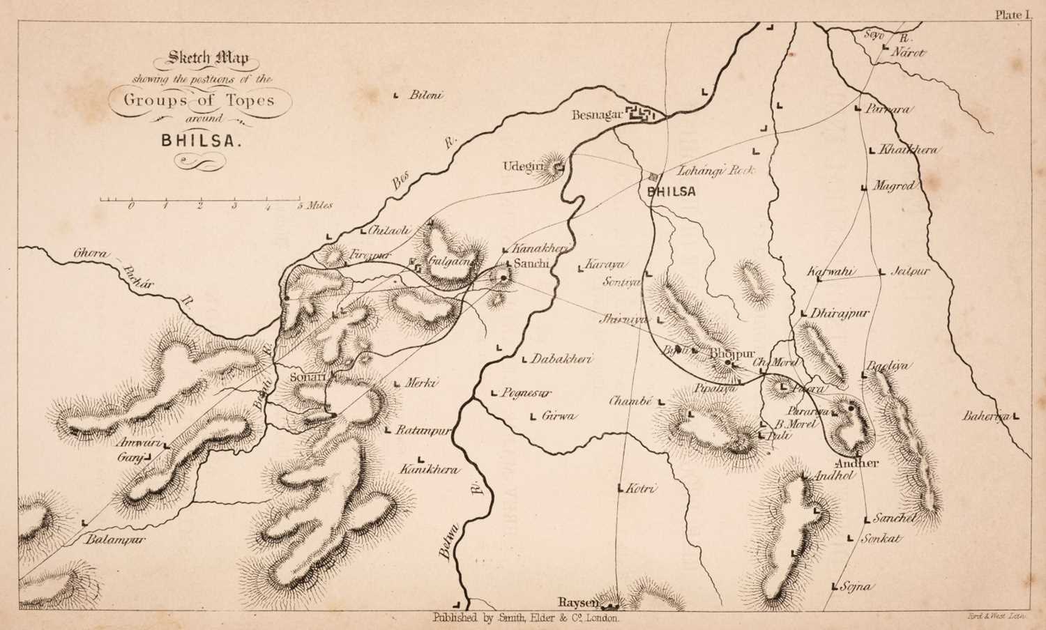 Lot 9 - Cunningham (Alexander). The Bhilsa Topes; or, Buddhist Monuments of Central India