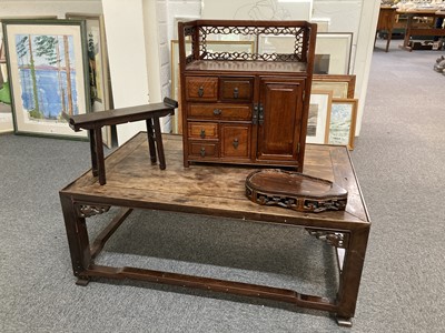 Lot 603 - Scholars Table. A Chinese hardwood scholars table