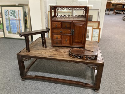 Lot 302 - Scholars Table. A Chinese hardwood scholars table