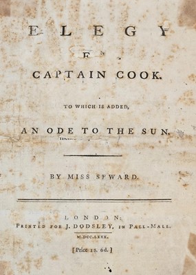 Lot 360 - Seward (Anna). Elegy on Captain Cook, 1780