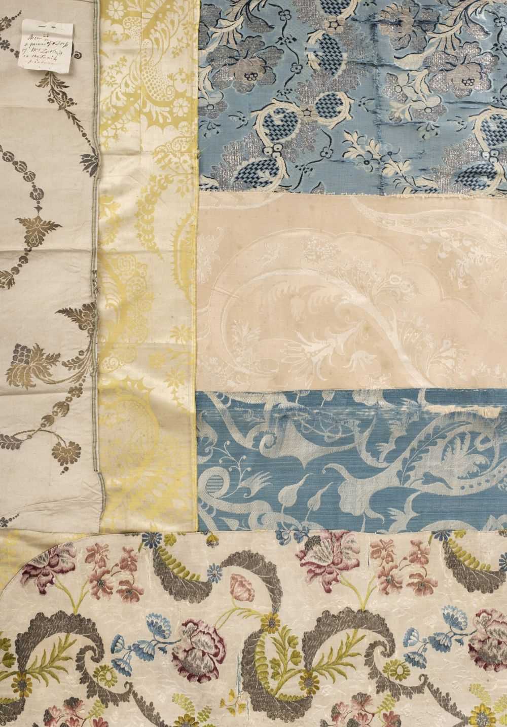 Lot 420 - Fabric. A collection of 18th century fabric pieces